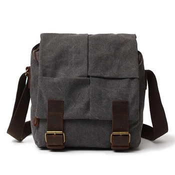 Canvas Vintage Camera Shoulder Bag Men's Vintage Canvas Leather Military Messenger Bag
Canvas Vintage Camera Shoulder Bag Men's Vintage Canvas Leather Military Messenger Bag