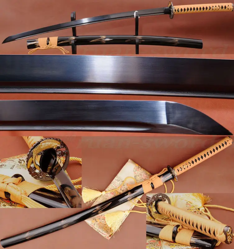 Black Folded Steel Full Tang Blade Handmade Japanese Samurai Katana Sword Sharp
Black Folded Steel Full Tang Blade Handmade Japanese Samurai Katana Sword Sharp