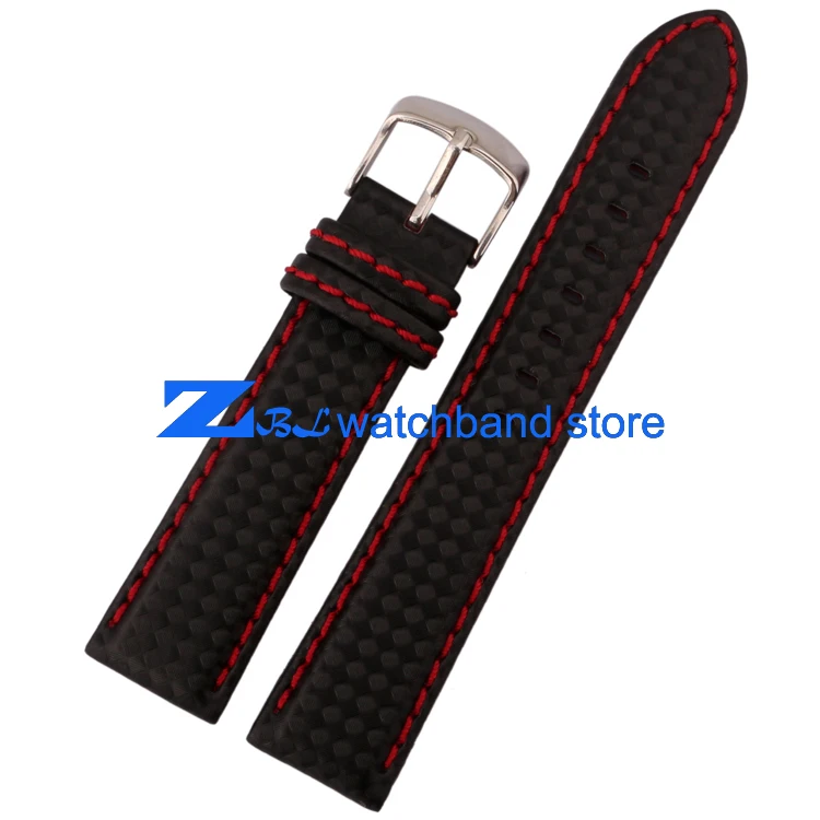 Carbon Fiber strap, Watchband bottom is genuine leather red line Band soft straps 20| 22mm male watch band accessories
Carbon Fiber strap, Watchband bottom is genuine leather red line Band soft straps 20| 22mm male watch band accessories