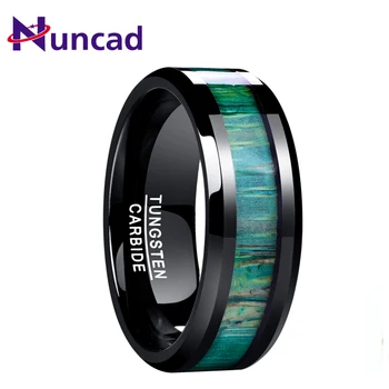 NUNCAD 100% Tungsten Carbide Male Ring Inlaid Green Wood Striped Surface 8MM Wide Wedding Bands Men Rings Fine Jewelry
NUNCAD 100% Tungsten Carbide Male Ring Inlaid Green Wood Striped Surface 8MM Wide Wedding Bands Men Rings Fine Jewelry