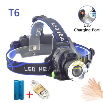 XML T6 Led Headlamp Zoomable Headlight USB Rechargeable Sensor Head lamp Waterproof Head Torch flashlight Fishing Hunting light
XML T6 Led Headlamp Zoomable Headlight USB Rechargeable Sensor Head lamp Waterproof Head Torch flashlight Fishing Hunting light