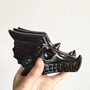 Hot sale Hand-made natural obsidian stone dragon for Home Decoration 
Hot sale Hand-made natural obsidian stone dragon for Home Decoration