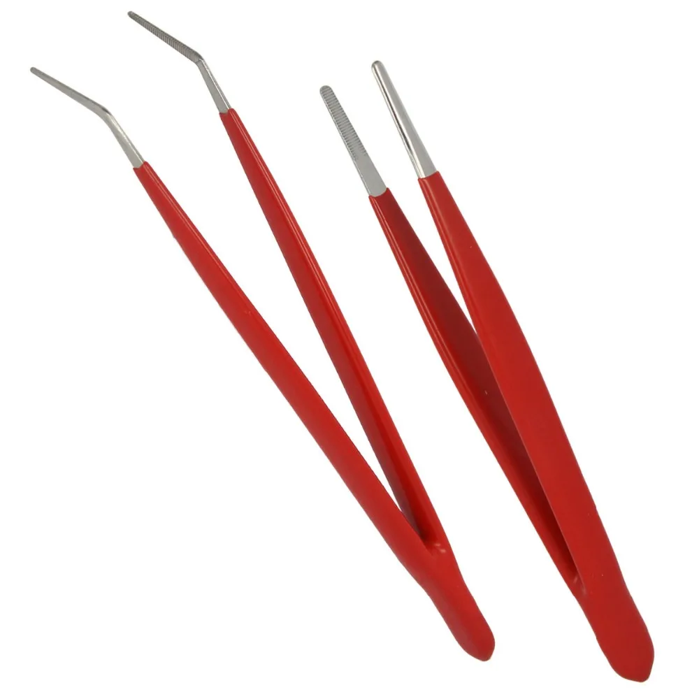 

Free Shipping Proskit 908-T301 2pcs Insulated Tweezers Straight & Bent Tip Stainless Steel Electrician Hand Tools