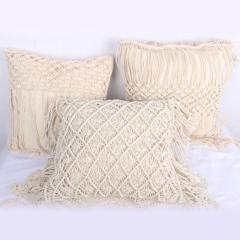 Hand-Woven Bedside Cushion Pillow Bohemian Style Solid Linen Belt Tassel Pillowcase Family Living Room Pillow Case
Hand-Woven Bedside Cushion Pillow Bohemian Style Solid Linen Belt Tassel Pillowcase Family Living Room Pillow Case