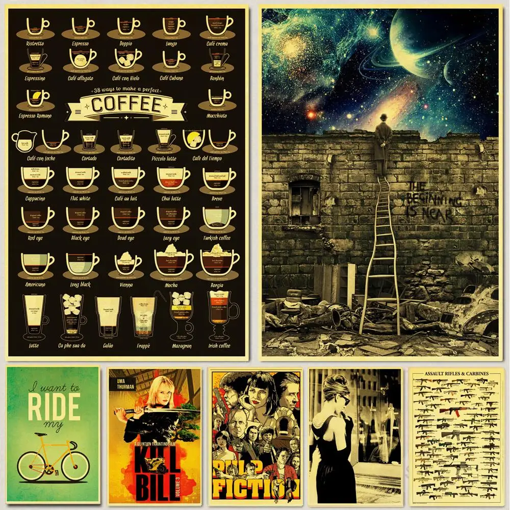 Vintage Classic Movie retro posters kraft wall paper High Quality Painting For Home Decor wall stickers
Vintage Classic Movie retro posters kraft wall paper High Quality Painting For Home Decor wall stickers