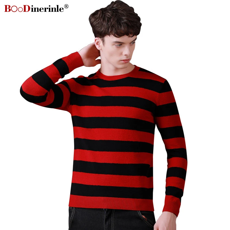 BOoDinerinle Men's Warm Sweater Winter Slim Stitching Strip Bottoming Sweater Autumn Casual O-neck Knit Pullover Tops K158
BOoDinerinle Men's Warm Sweater Winter Slim Stitching Strip Bottoming Sweater Autumn Casual O-neck Knit Pullover Tops K158