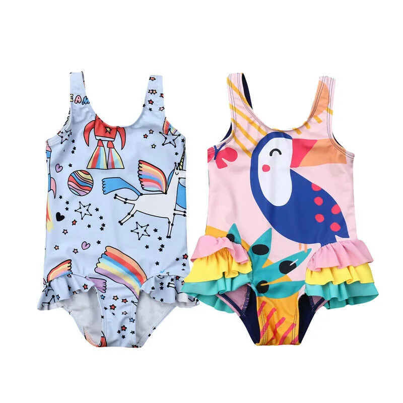2019 New Toddler Kids Baby Girl One Piece Bikini Unicorn Cartoon Bird Print Swimwear Cute Ruffle Swimsuit Bathing Suit Beachwear
2019 New Toddler Kids Baby Girl One Piece Bikini Unicorn Cartoon Bird Print Swimwear Cute Ruffle Swimsuit Bathing Suit Beachwear
