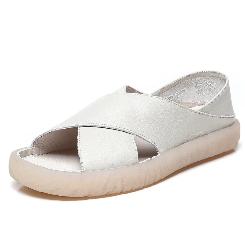 Non-slip Soft Bottom Women Sandals Genuine Leather Flat Sandals Handmade Shoes Comfortable Summer Kawaii Shoes Womens Shoes
Non-slip Soft Bottom Women Sandals Genuine Leather Flat Sandals Handmade Shoes Comfortable Summer Kawaii Shoes Womens Shoes