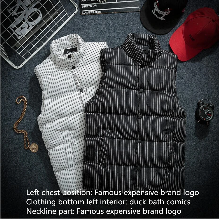 2019 men's down vest men's winter stand collar striped vest male youth trend coat handsome men's warm cotton vest men
2019 men's down vest men's winter stand collar striped vest male youth trend coat handsome men's warm cotton vest men