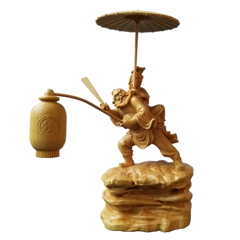 Ghost king Zhong Kui with wife Chinese myths and legends Wood Decoration home Room craft boxwood Ornament
Ghost king Zhong Kui with wife Chinese myths and legends Wood Decoration home Room craft boxwood Ornament