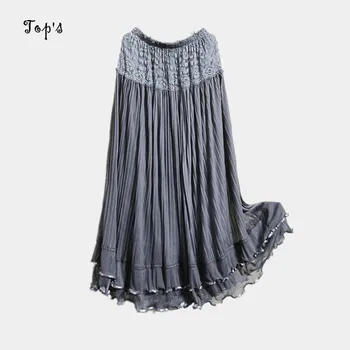 Hot 2016 Summer Long Design Lace Skirt Tulle Skirts Gauze Expansion Skirt Elegant Beach Women Maxi Skirts Saia
Hot 2016 Summer Long Design Lace Skirt Tulle Skirts Gauze Expansion Skirt Elegant Beach Women Maxi Skirts Saia