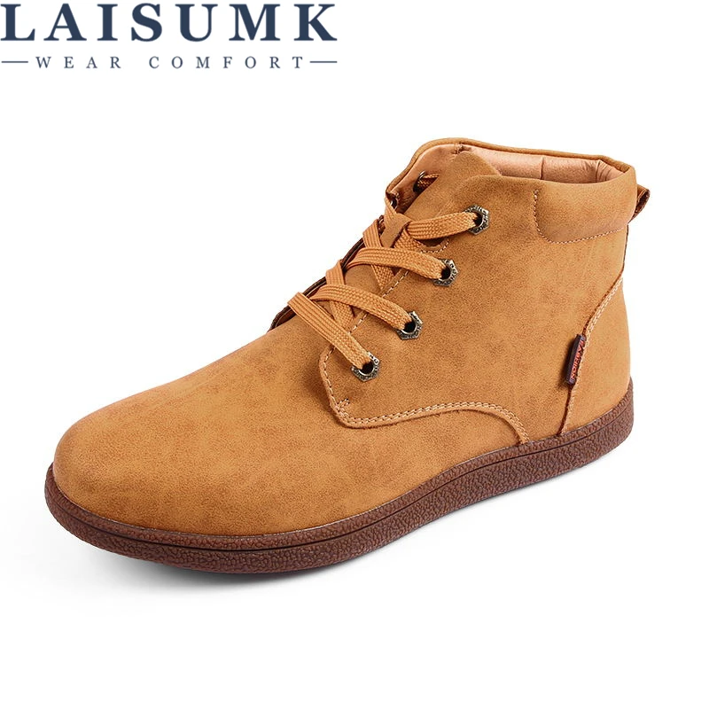 LAISUMK Genuine Leather Mens Ankle Boots Breathable Men High Top Shoes Outdoor Casual Males Winter Shoes Homme Large Size
LAISUMK Genuine Leather Mens Ankle Boots Breathable Men High Top Shoes Outdoor Casual Males Winter Shoes Homme Large Size