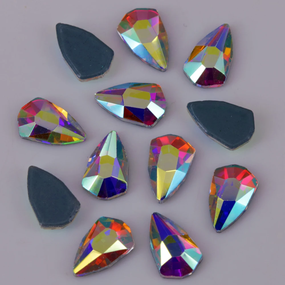 Lead Free! Top Quality 5x8mm Crystal AB Shield Flat Back Hotfix Rhinestones / Iron On Flat Back Crystals
Lead Free! Top Quality 5x8mm Crystal AB Shield Flat Back Hotfix Rhinestones / Iron On Flat Back Crystals