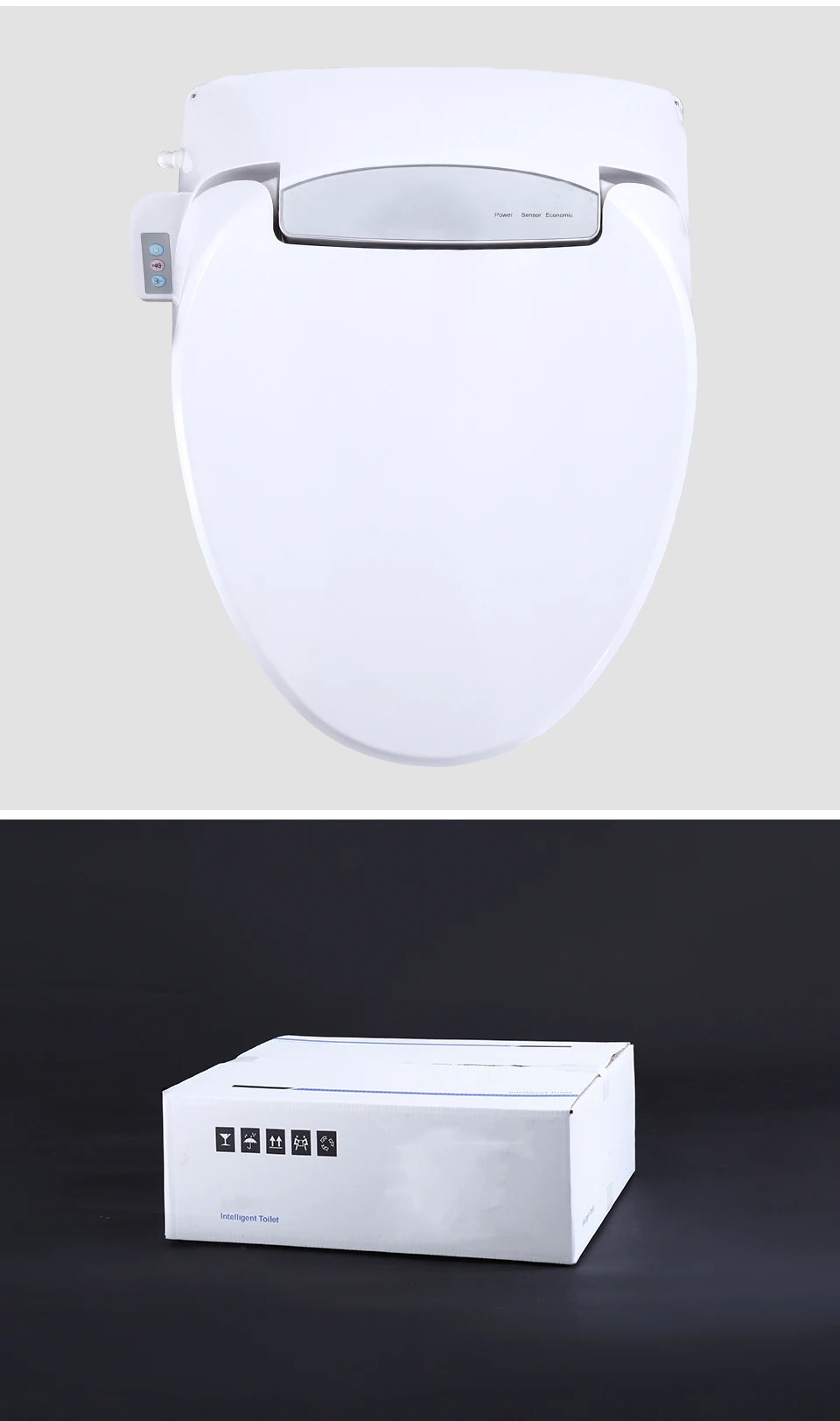 EcoFresh one-piece toilet WC Smart toilet seat auto seat cover flip opening Electronic Bidet intelligent heated toilet cover EcoFresh one-piece toilet WC Smart toilet seat auto seat cover flip opening Electronic Bidet intelligent heated toilet cover