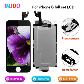 50Pcs AAA+++ Full Set LCD Display For iPhone 6 LCD Touch Screen Home button+Front camera Digitizer Assembly Replacement
50Pcs AAA+++ Full Set LCD Display For iPhone 6 LCD Touch Screen Home button+Front camera Digitizer Assembly Replacement