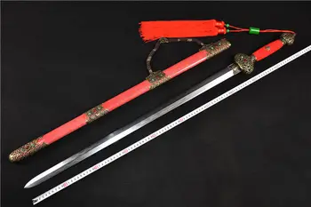 Chinese KungFu Sword Jian Katana Clay Tempered Sharp Damascus Steel Blade SharkSkin Saya Full Tang
Chinese KungFu Sword Jian Katana Clay Tempered Sharp Damascus Steel Blade SharkSkin Saya Full Tang