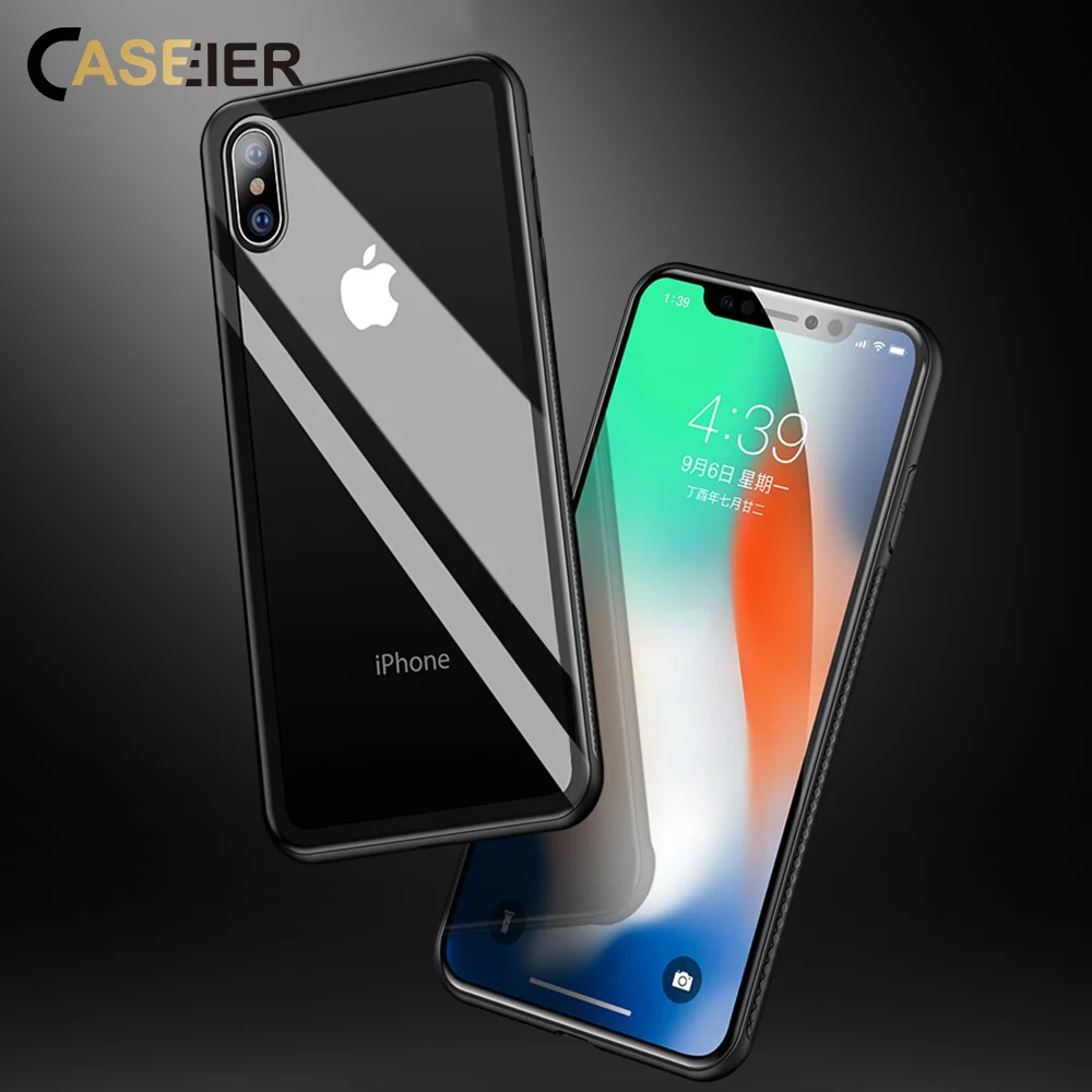 CASEIER Phone Case For iPhone XS Max XR Tempered Glass Cases For iPhone X 10 8 7 6s 6 Plus Cover Luxury Ultra Thin Back Capinhas
CASEIER Phone Case For iPhone XS Max XR Tempered Glass Cases For iPhone X 10 8 7 6s 6 Plus Cover Luxury Ultra Thin Back Capinhas