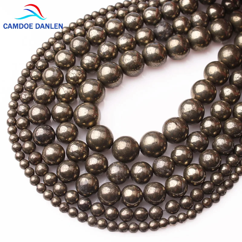 CAMDOE DANLEN Natural Stone Iron Pyrite Round Loose Beads 4 6 8 10 12 MM Fit Diy Jewelry Charm Bracelet Necklace Making parts 
CAMDOE DANLEN Natural Stone Iron Pyrite Round Loose Beads 4 6 8 10 12 MM Fit Diy Jewelry Charm Bracelet Necklace Making parts