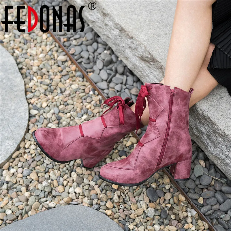 FEDONAS Brand Autumn Winter New Synthetic Leather Women Ankle Boots Zipper High Heels Fashion Wram Short Boots Party Shoes Woman
FEDONAS Brand Autumn Winter New Synthetic Leather Women Ankle Boots Zipper High Heels Fashion Wram Short Boots Party Shoes Woman
