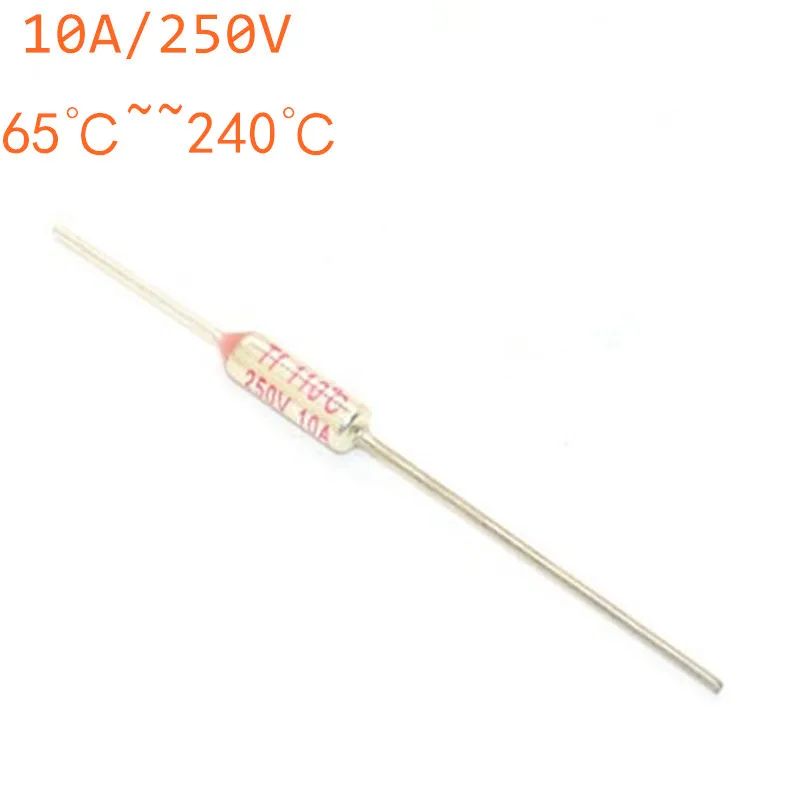 100pcs/lot RY Micro thermal fuse 10A250V 180 185 192 210 216 230 240 65 85 92 Degrees Mini temp fuse metal shell Thermal Cutoff
100pcs/lot RY Micro thermal fuse 10A250V 180 185 192 210 216 230 240 65 85 92 Degrees Mini temp fuse metal shell Thermal Cutoff