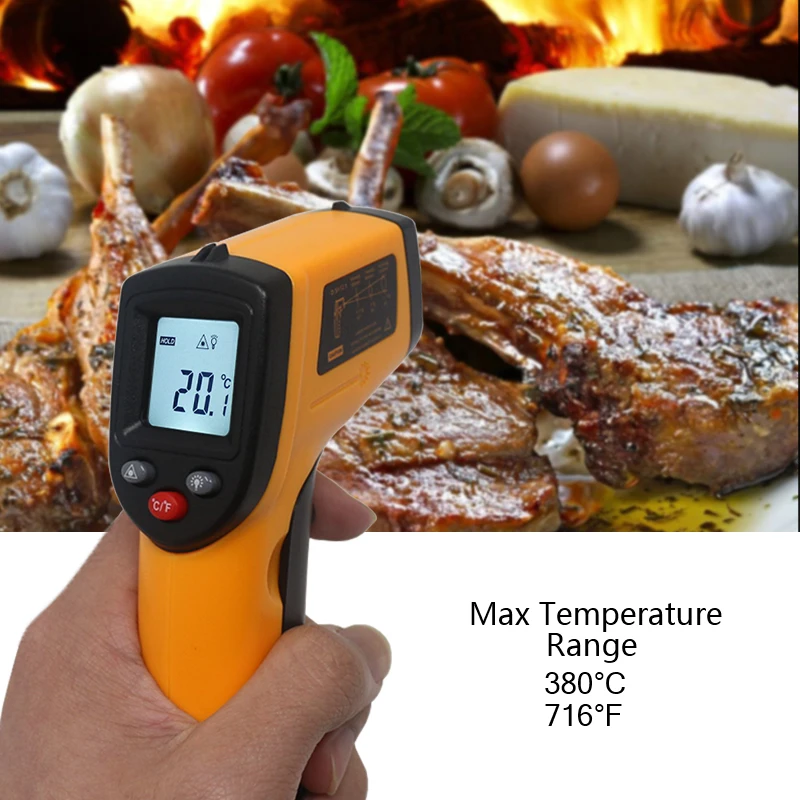 GM320 Non-Contact Digital Infrared Thermometer Pyrometer IR Laser Temperature Meter -50~380C Degree Electronic Point Gun
GM320 Non-Contact Digital Infrared Thermometer Pyrometer IR Laser Temperature Meter -50~380C Degree Electronic Point Gun