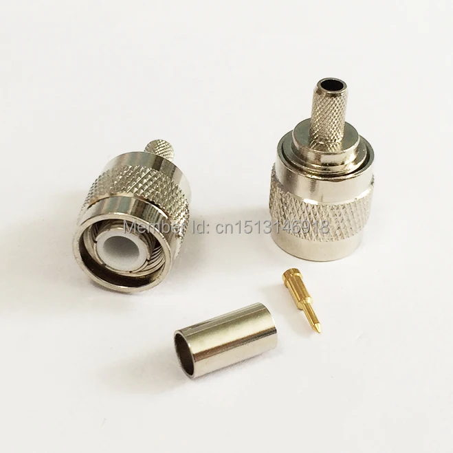 1PC TNC Male Plug RF Coax Connector Crimp RG58,RG142,RG400,LMR195 Straight Nickelplated NEW wholesale
1PC TNC Male Plug RF Coax Connector Crimp RG58,RG142,RG400,LMR195 Straight Nickelplated NEW wholesale