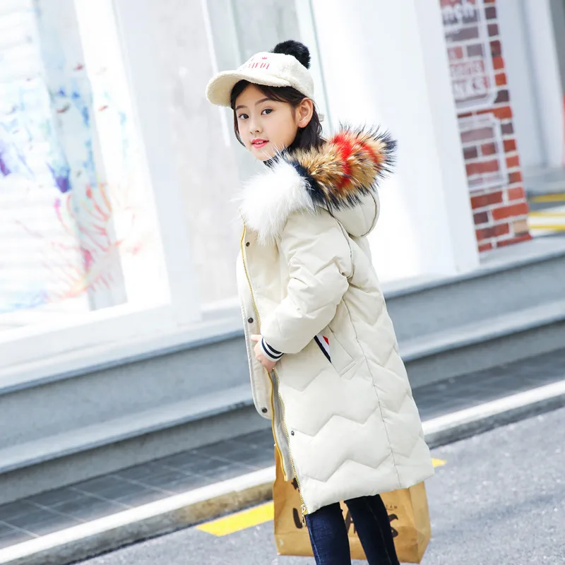Fashion Winter Thicken Warm Kids Long Coat White Duck Down Fur Collar Girl Slim Parkas Children Outfits For 5-14 Years Old
Fashion Winter Thicken Warm Kids Long Coat White Duck Down Fur Collar Girl Slim Parkas Children Outfits For 5-14 Years Old