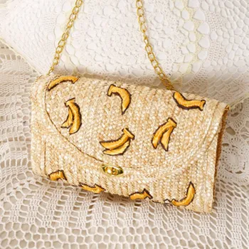 New Japanese three-dimensional embroidery banana straw woven bags Sen women Department of fruit Messenger bag beach
New Japanese three-dimensional embroidery banana straw woven bags Sen women Department of fruit Messenger bag beach