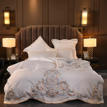 Cream White Luxury Egyptian Cotton Royal Embroidery Bedding Set Duvet Cover Bed sheet/Linen Pillowcases Queen King Size 4/6/7pcs
Cream White Luxury Egyptian Cotton Royal Embroidery Bedding Set Duvet Cover Bed sheet/Linen Pillowcases Queen King Size 4/6/7pcs
