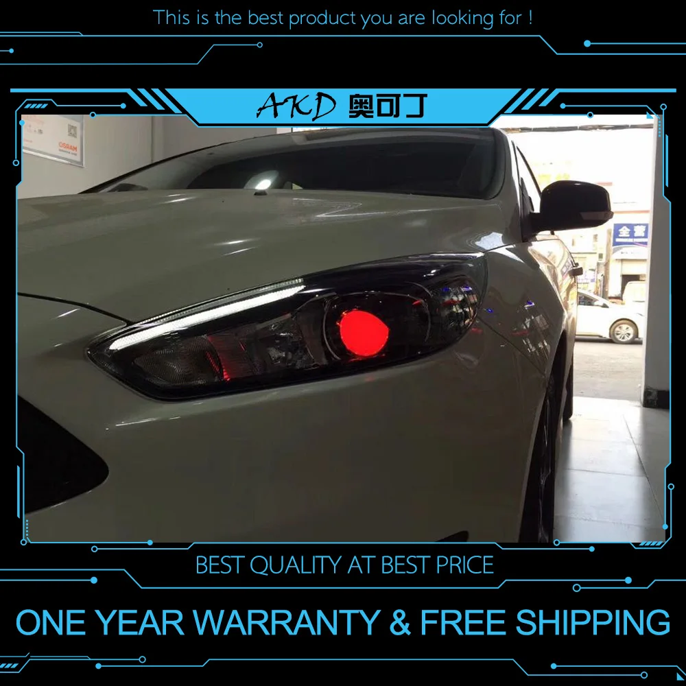 AKD tuning cars Headlight For Ford Focus 2015 Headlights LED DRL Running lights Bi-Xenon Beam Fog lights angel eyes Auto levels
AKD tuning cars Headlight For Ford Focus 2015 Headlights LED DRL Running lights Bi-Xenon Beam Fog lights angel eyes Auto levels