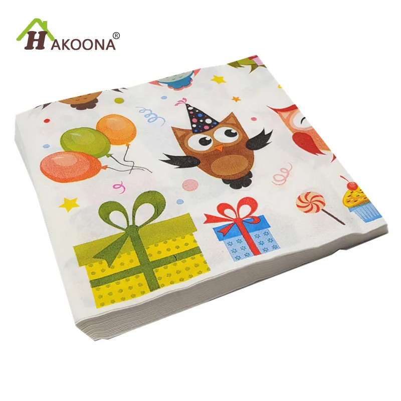 HAKOONA Owls Birds Decoupage Paper Napkins Serviettes 60 Pieces Children Birthday Halloween Christmas decorations for home
HAKOONA Owls Birds Decoupage Paper Napkins Serviettes 60 Pieces Children Birthday Halloween Christmas decorations for home