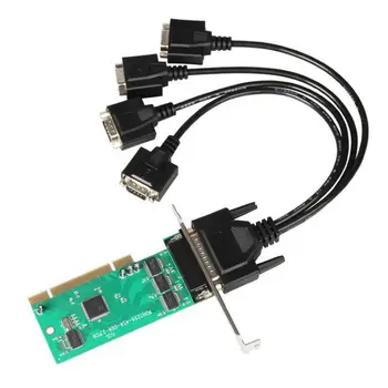 4 DB9 Serial rs232 Ports to PCI Controller Card adapter with Fan-out Cable IOC845 Chipset with Low Profile Bracket
4 DB9 Serial rs232 Ports to PCI Controller Card adapter with Fan-out Cable IOC845 Chipset with Low Profile Bracket