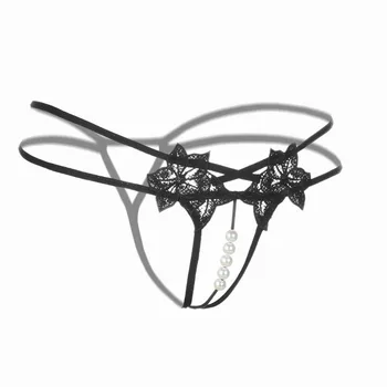 New Women Sexy Thong Panties Lace G-strings With Pearls Tangas Sexy Panties Perspective embroidery G String Female Underwear
New Women Sexy Thong Panties Lace G-strings With Pearls Tangas Sexy Panties Perspective embroidery G String Female Underwear