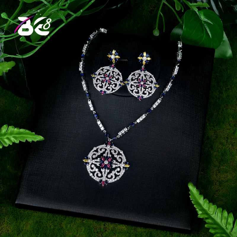 Be 8 Luxury Style Round Flower Shape Colorful CZ Pendants Bridal Women Wedding Jewelry Sets Bijoux Femme Ensemble S081
Be 8 Luxury Style Round Flower Shape Colorful CZ Pendants Bridal Women Wedding Jewelry Sets Bijoux Femme Ensemble S081