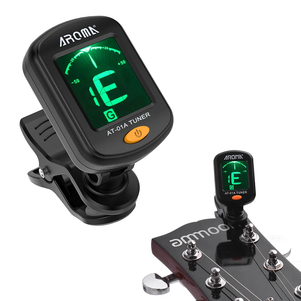 AROMA AT-01A Guitar Tuner Rotatable Clip-on Tuner LCD Display for Chromatic Guitar Bass Ukulele Guitar Parts & Accessories
AROMA AT-01A Guitar Tuner Rotatable Clip-on Tuner LCD Display for Chromatic Guitar Bass Ukulele Guitar Parts & Accessories