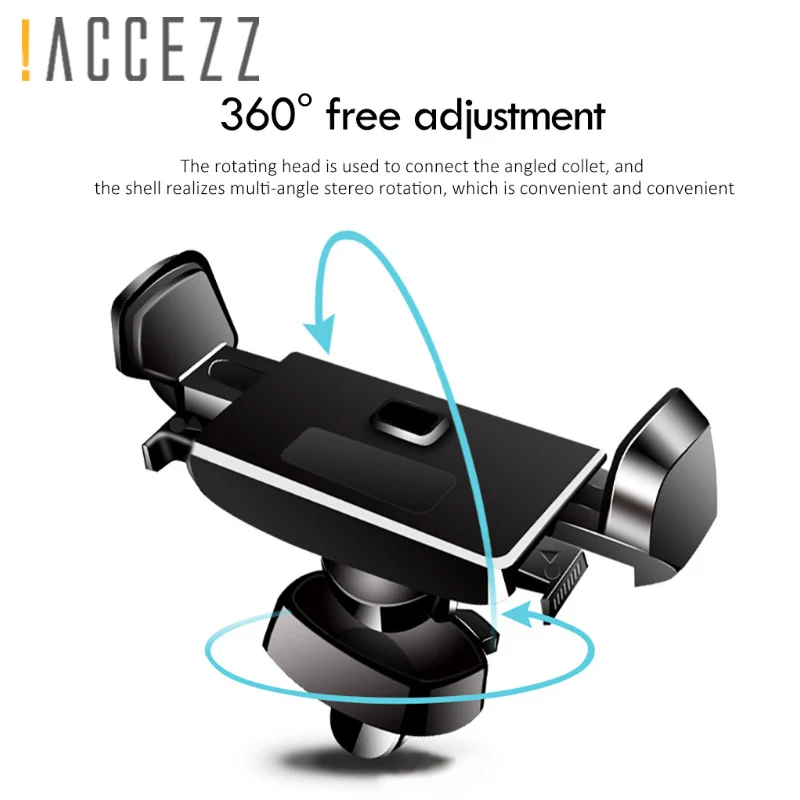 !ACCEZZ Universal Gravity Car Phone Holder 360 Degree Rotation Air Vent Mount Stant For iPhone X XS Max 8 6 7 Samsung Huawei P10
!ACCEZZ Universal Gravity Car Phone Holder 360 Degree Rotation Air Vent Mount Stant For iPhone X XS Max 8 6 7 Samsung Huawei P10
