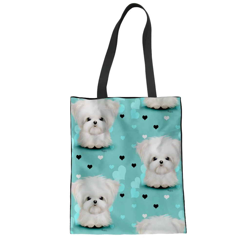 FORUDESIGNS Maltese Florals Casual Canvas Bags Women Handbags School Shoulder Bag Tote Female Cute Pattern Handbag Bolsas Sac
FORUDESIGNS Maltese Florals Casual Canvas Bags Women Handbags School Shoulder Bag Tote Female Cute Pattern Handbag Bolsas Sac