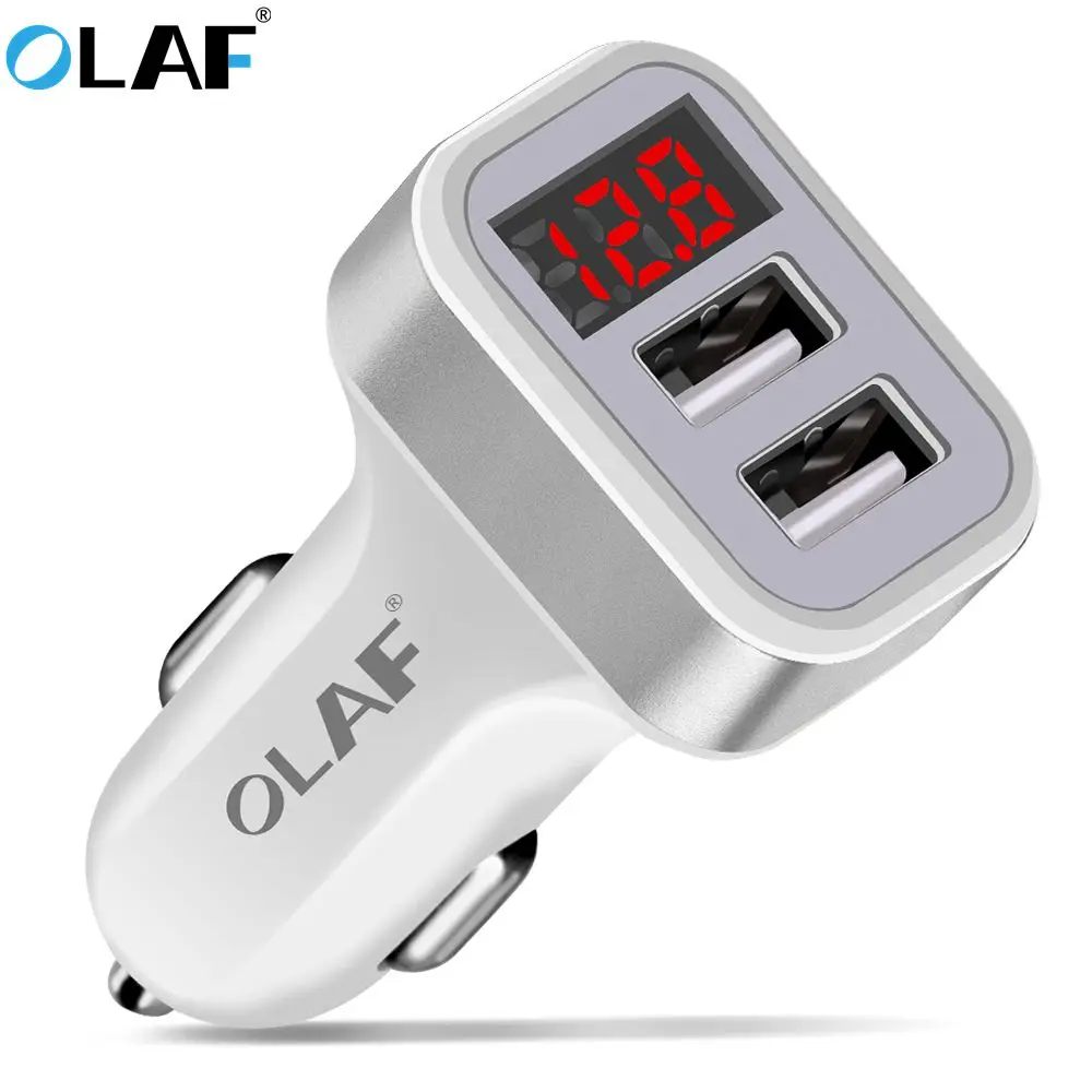 Olaf Car Charger Digital Display 2.1A Dual Port USB Charger Adapter for iPhone Samsung Xiaomi Huawei P20 lite USB Phone Charging
Olaf Car Charger Digital Display 2.1A Dual Port USB Charger Adapter for iPhone Samsung Xiaomi Huawei P20 lite USB Phone Charging