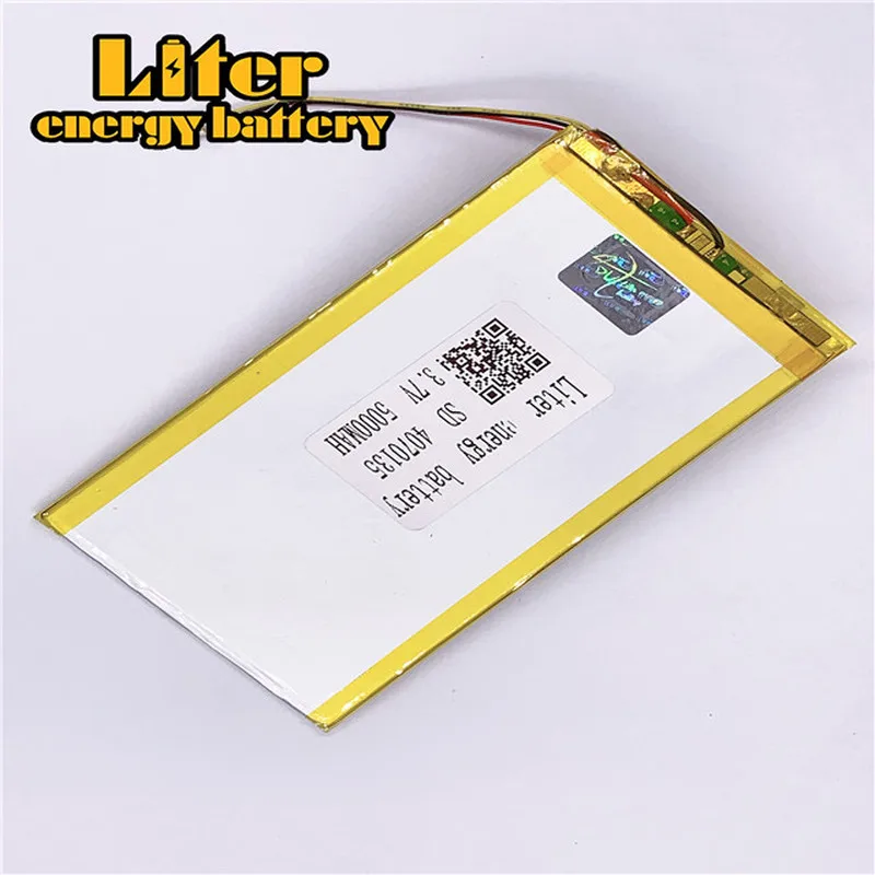 1.0MM 3pin connector 3.7 V 4070135 5000mah li-polymer battery 7 inch 8 inch 9 inch Tablet PC Battery
1.0MM 3pin connector 3.7 V 4070135 5000mah li-polymer battery 7 inch 8 inch 9 inch Tablet PC Battery