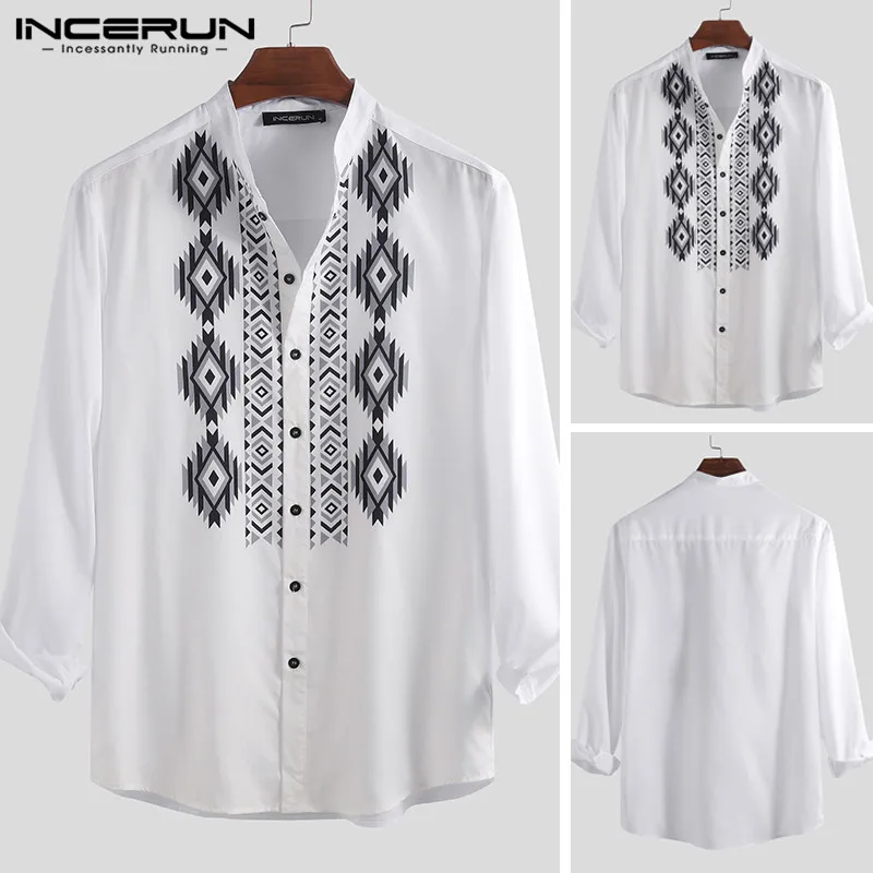 INCERUN Men's Shirt Stand Collar Embroidery Long Sleeve 2019 European American Embroidery Casual Street Chic Famous Ethnic Shirt
INCERUN Men's Shirt Stand Collar Embroidery Long Sleeve 2019 European American Embroidery Casual Street Chic Famous Ethnic Shirt