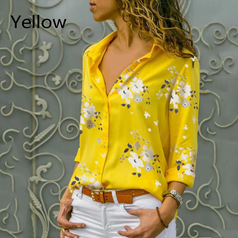 2019 Women Long Sleeve Button Down Floral Print Loose Blouse Shirt Office Lady Top Plus Big Sizes S/M/L/XL/XXL/XXXL/4XL/5XL
2019 Women Long Sleeve Button Down Floral Print Loose Blouse Shirt Office Lady Top Plus Big Sizes S/M/L/XL/XXL/XXXL/4XL/5XL