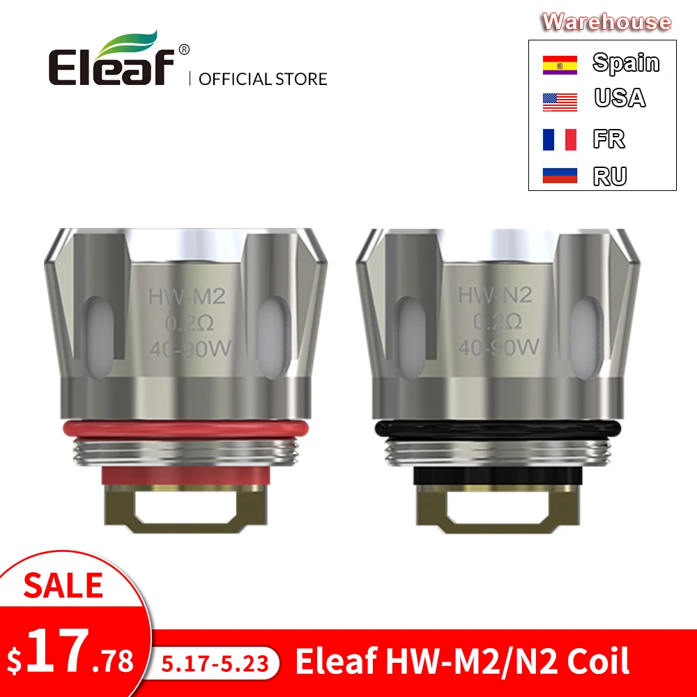 Original Eleaf HW coil head HW-M2/HW-N2 0.2ohm Head 40w-90w for iJust 21700 kit/iSitck Mix Kit Electronic Cigarette
Original Eleaf HW coil head HW-M2/HW-N2 0.2ohm Head 40w-90w for iJust 21700 kit/iSitck Mix Kit Electronic Cigarette