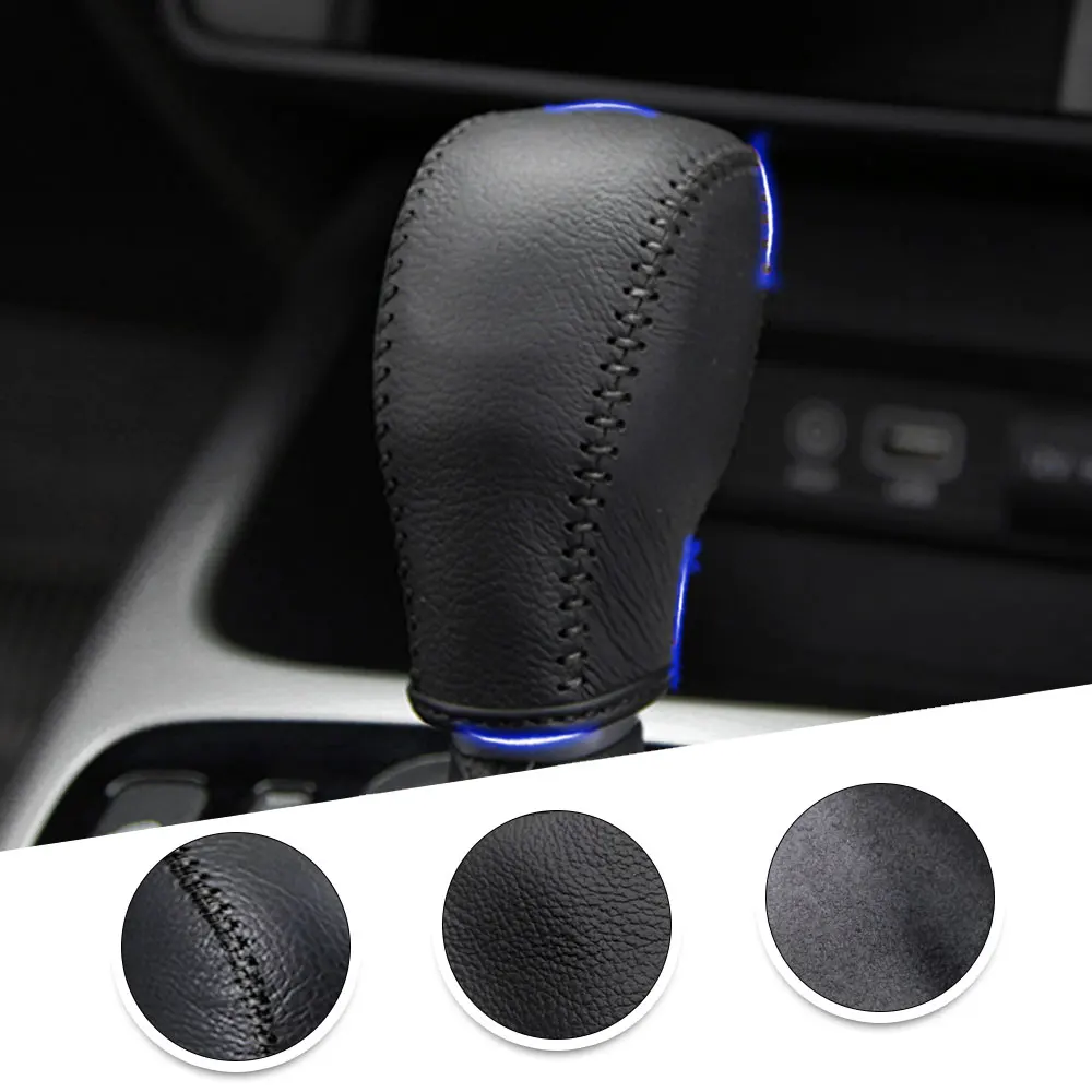 

Car Gear Cover PU Leather For KIA KX3 2015 Gear Shift Knob Cover Gear Shift Lever Car Interior Accessories