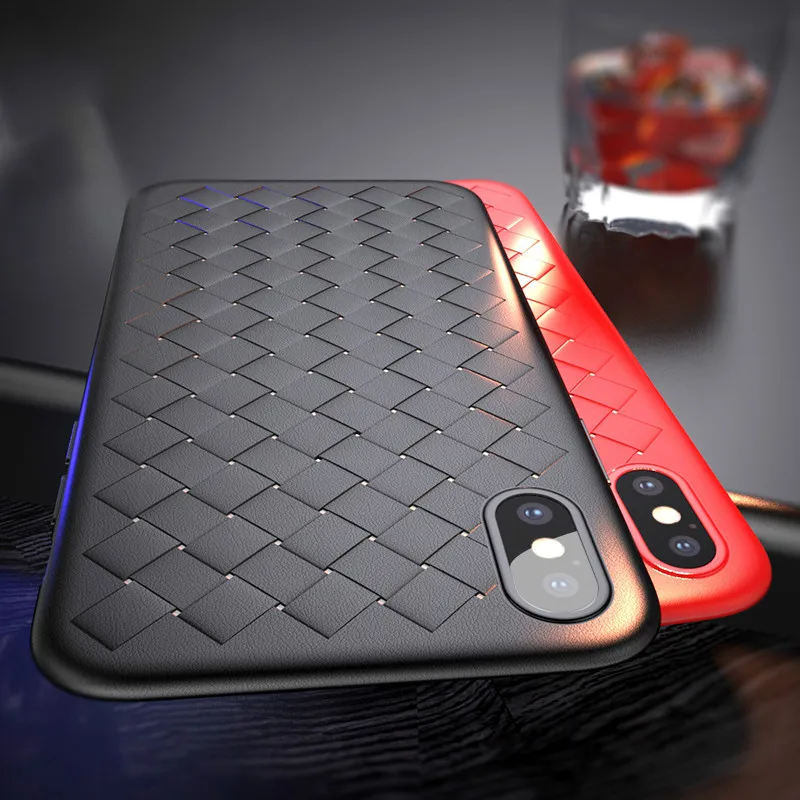 Grid Woven Pattern Phone Case For iPhoneX XR XS 7 ultra-thin Soft Case TPU Case For Samsung S8 S9 Note9 Back Cover
Grid Woven Pattern Phone Case For iPhoneX XR XS 7 ultra-thin Soft Case TPU Case For Samsung S8 S9 Note9 Back Cover