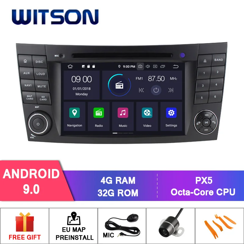 WITSON Android 9.0 Octa- core 4G RAM CAR DVD PLAYER FOR MERCEDES-BENZ E CLASS W211 car audio stereo dvd navigation GPS
WITSON Android 9.0 Octa- core 4G RAM CAR DVD PLAYER FOR MERCEDES-BENZ E CLASS W211 car audio stereo dvd navigation GPS