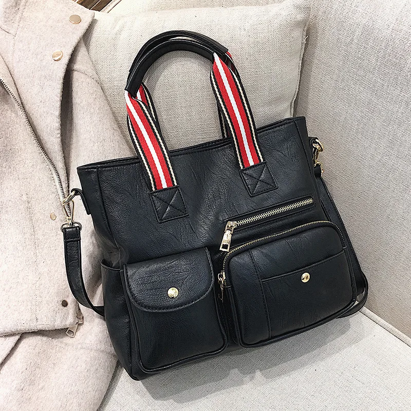 2019 Fashion Design Women Large Capacity Black PU Leather Pocket Tote Handbags Messenger Bags Crossbody Bags for Women B040
2019 Fashion Design Women Large Capacity Black PU Leather Pocket Tote Handbags Messenger Bags Crossbody Bags for Women B040