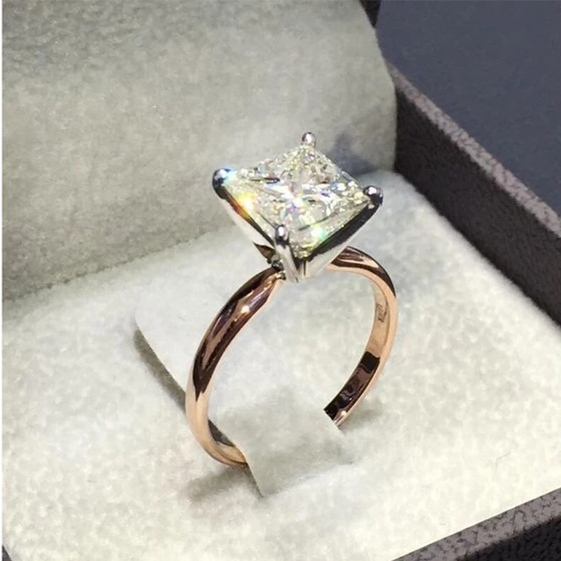 New Simple 1 Pcs New Gold Color Square Shape Ring Princess Cut Stamp For Women Pave Zircon Stone Wedding Jewelry Inlaid Rings
New Simple 1 Pcs New Gold Color Square Shape Ring Princess Cut Stamp For Women Pave Zircon Stone Wedding Jewelry Inlaid Rings