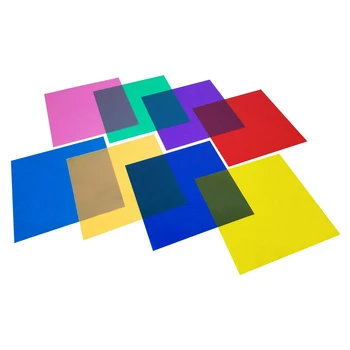 8 PCS Color Transparent Correction Light Gel Filter Film Sheet for Photo Studio LED Strobe Flashlight 30 x 30cm 12 x 12inch
8 PCS Color Transparent Correction Light Gel Filter Film Sheet for Photo Studio LED Strobe Flashlight 30 x 30cm 12 x 12inch