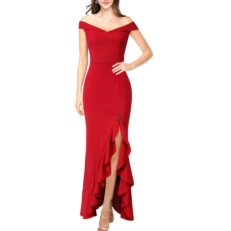 Vfemage Womens Sexy Off Shoulder Asymmetric Ruffle High Slit Formal Evening Party Bodycon Mermaid Fishtail Maxi Long Dress 2108
Vfemage Womens Sexy Off Shoulder Asymmetric Ruffle High Slit Formal Evening Party Bodycon Mermaid Fishtail Maxi Long Dress 2108