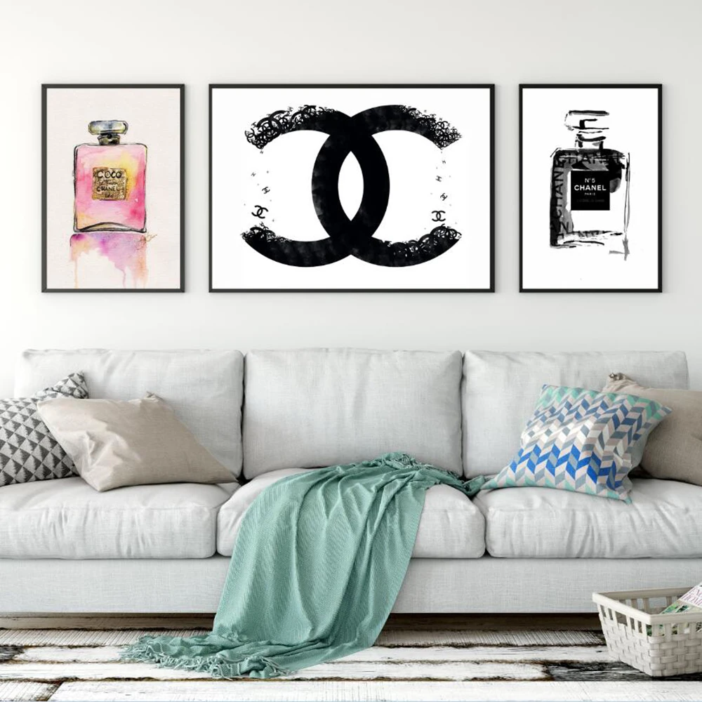 Modern Fashion Women Home Decor Perfume Bottle Canvas Painting coco Wall Pictures Wall Art For Living Room Posters and Print
Modern Fashion Women Home Decor Perfume Bottle Canvas Painting coco Wall Pictures Wall Art For Living Room Posters and Print